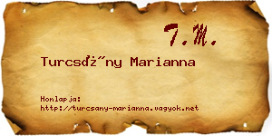 Turcsány Marianna névjegykártya