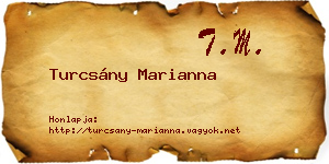 Turcsány Marianna névjegykártya