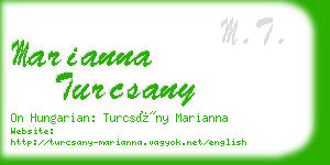 marianna turcsany business card